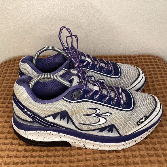 Gdefy‎ Mens Sz 10 Gravity Defyer Mighty Gray Blue Walk Cushioned Shoes TB9024FWP - Picture 2 of 8